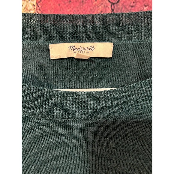 Madewell Merino Wool Sweater Dark Turquoise / Green Size Small - Picture 4 of 4